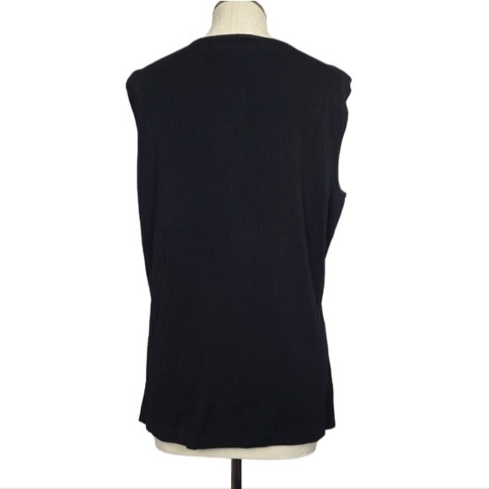 N Touch Black Ribbed Tank Top L - Picture 5 of 7